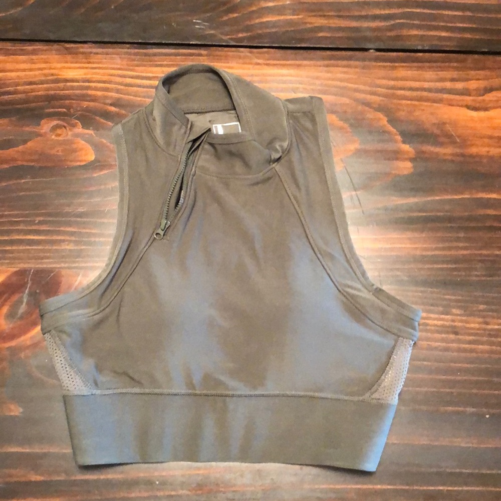 Hunter green sports bra